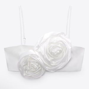 White flower crop top